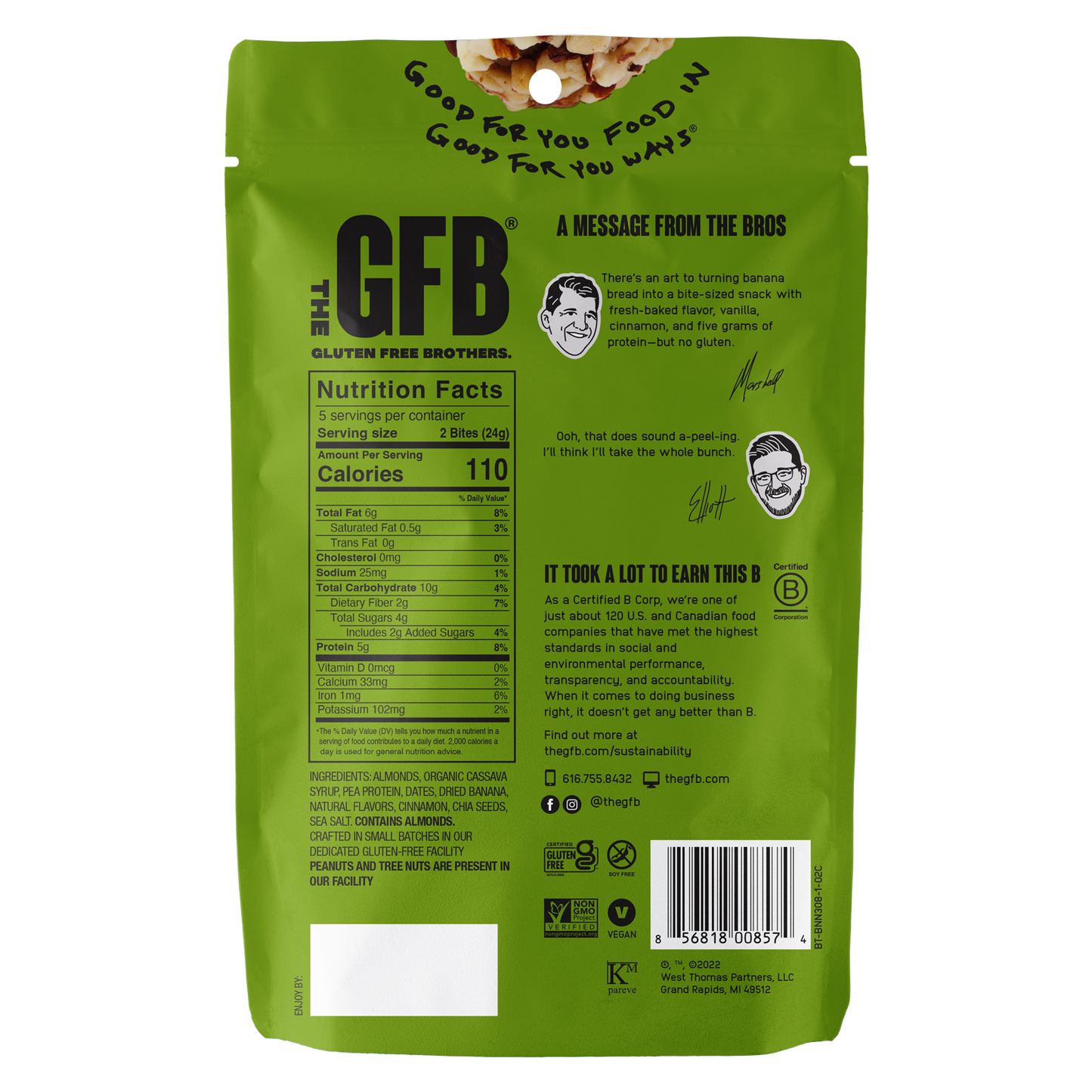 The GFB Banana Nut Bites - Grain Free