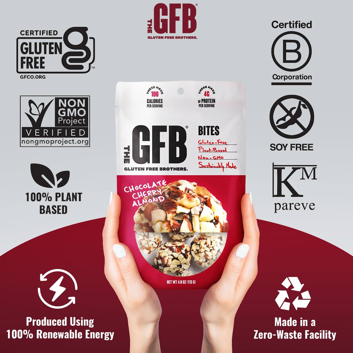 The GFB: Chocolate Cherry Almond Gluten Free Protein Bites