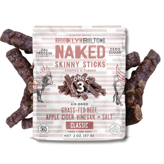 2oz Grass Fed Biltong Naked Skinny Sticks