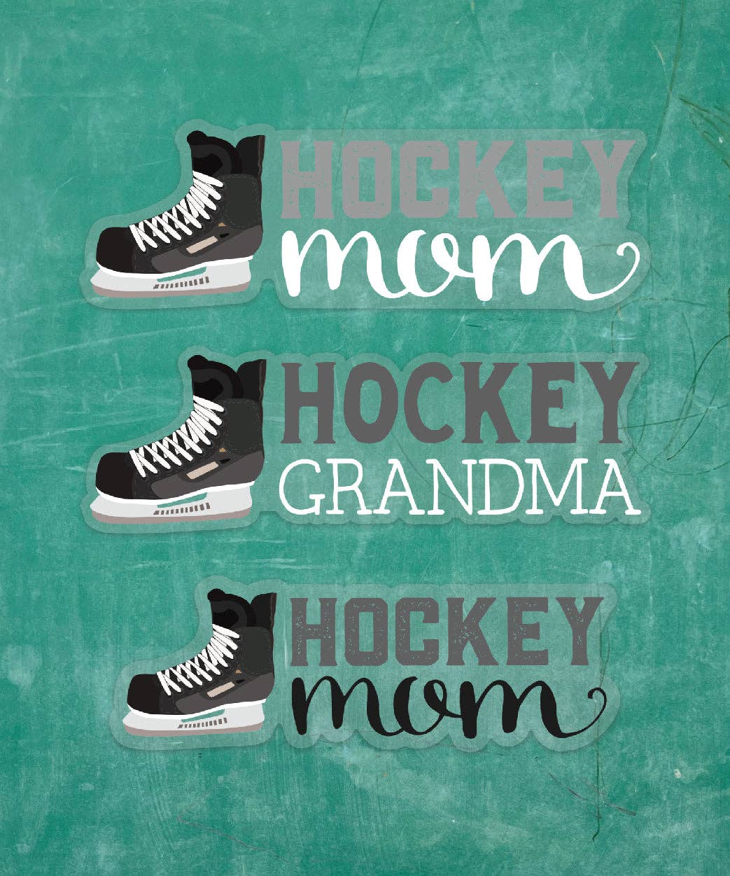 Hockey Mom & Hockey Grandma - Vinyl Stickers