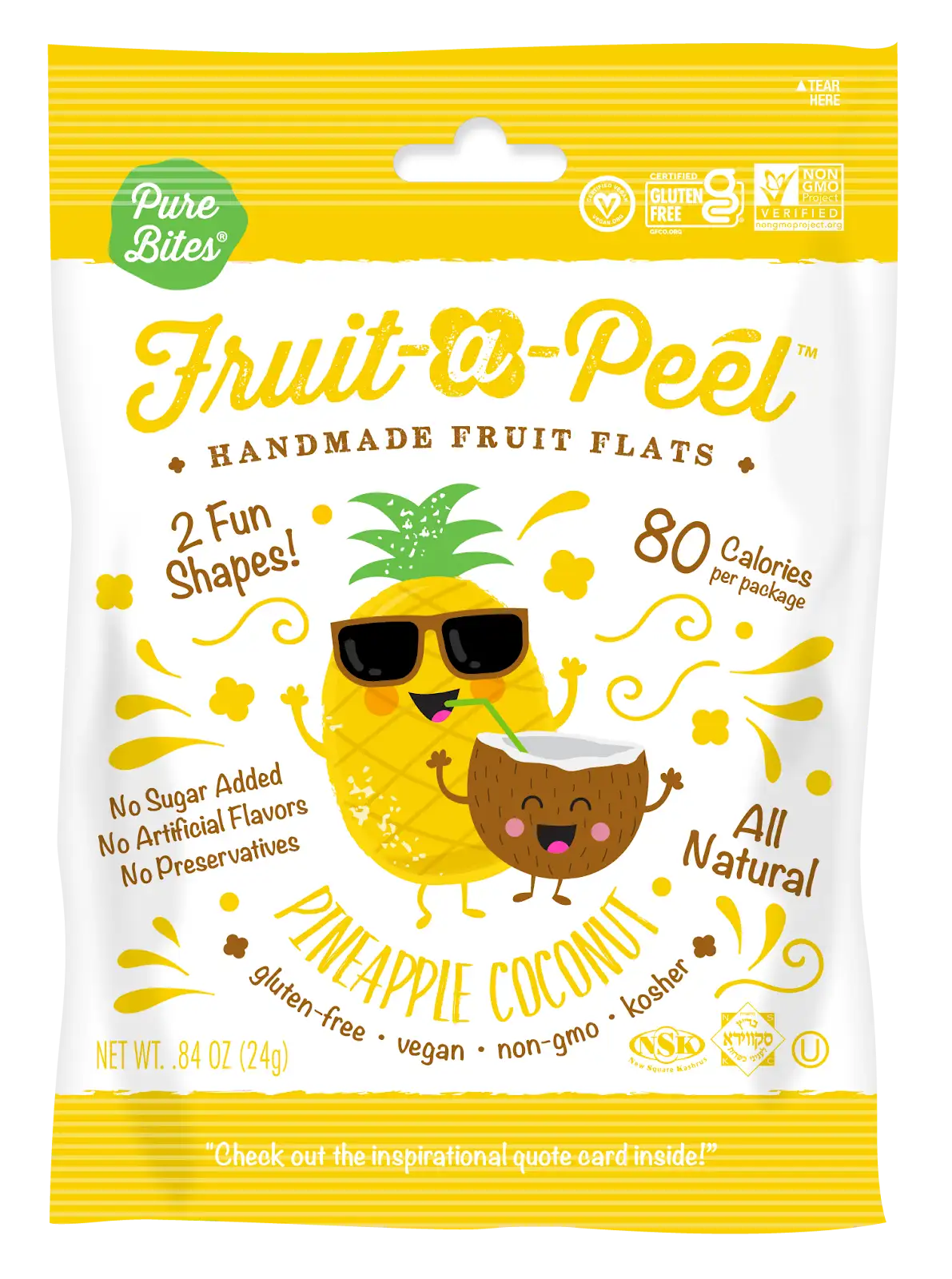 Fruit-a-Peel Pineapple Coconut Fruit Flats