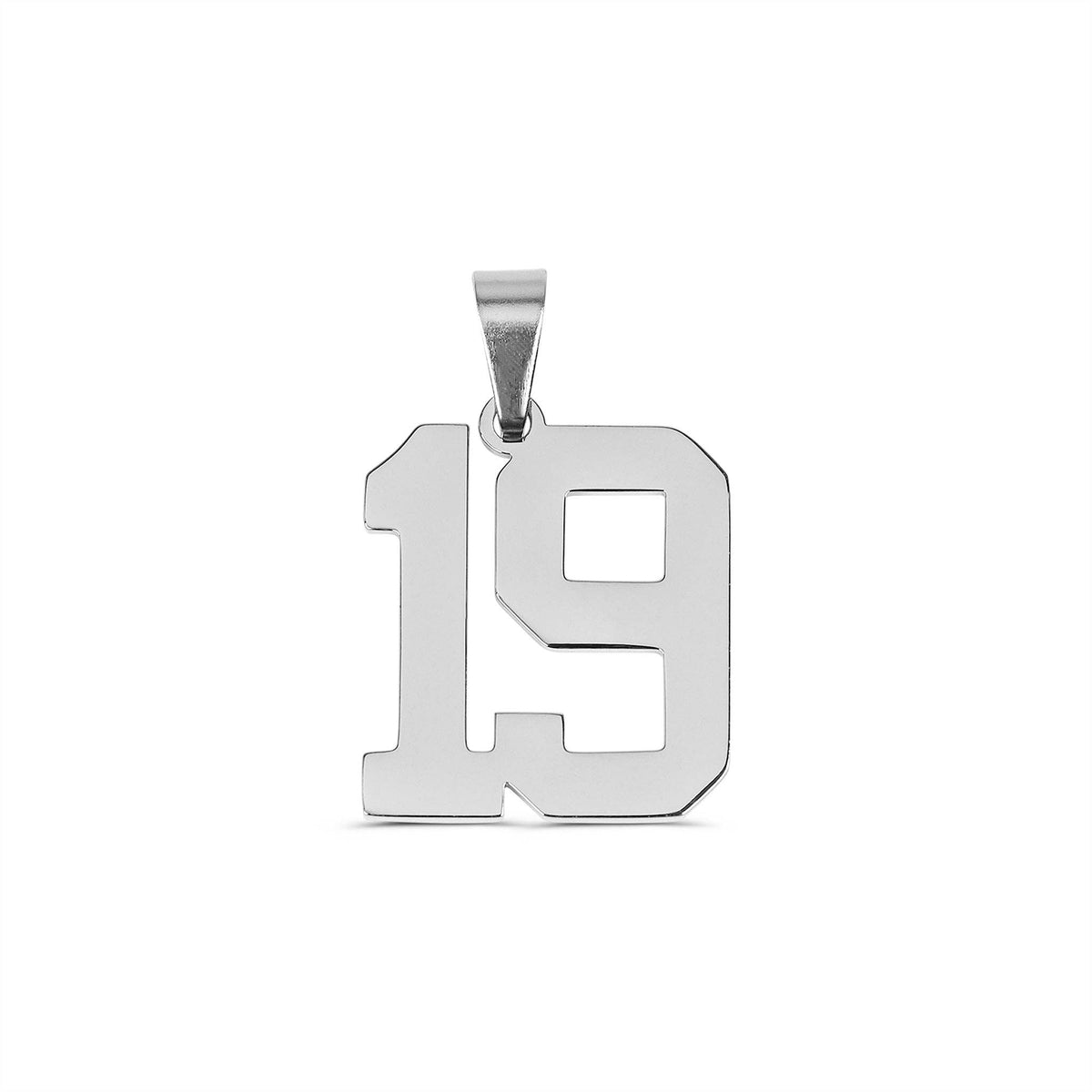 Stainless Steel Sport Number Pendants