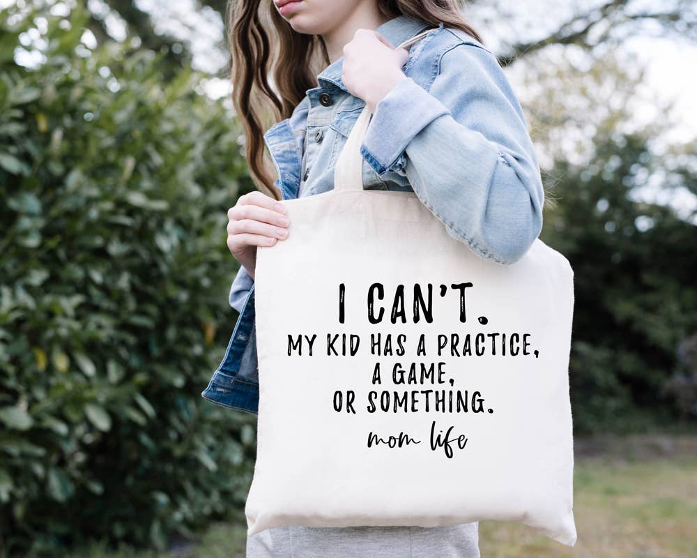 Sports Mom Life Canvas Tote Bag