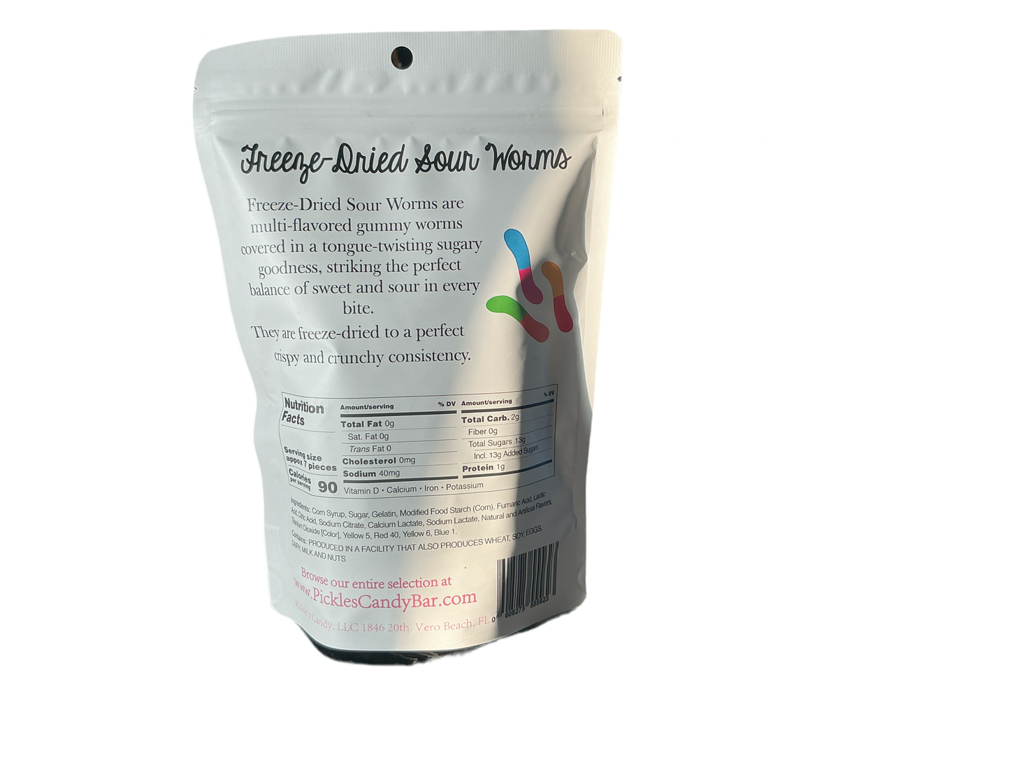 Freeze Dried Plain or Sour Worms (6x9 bag)