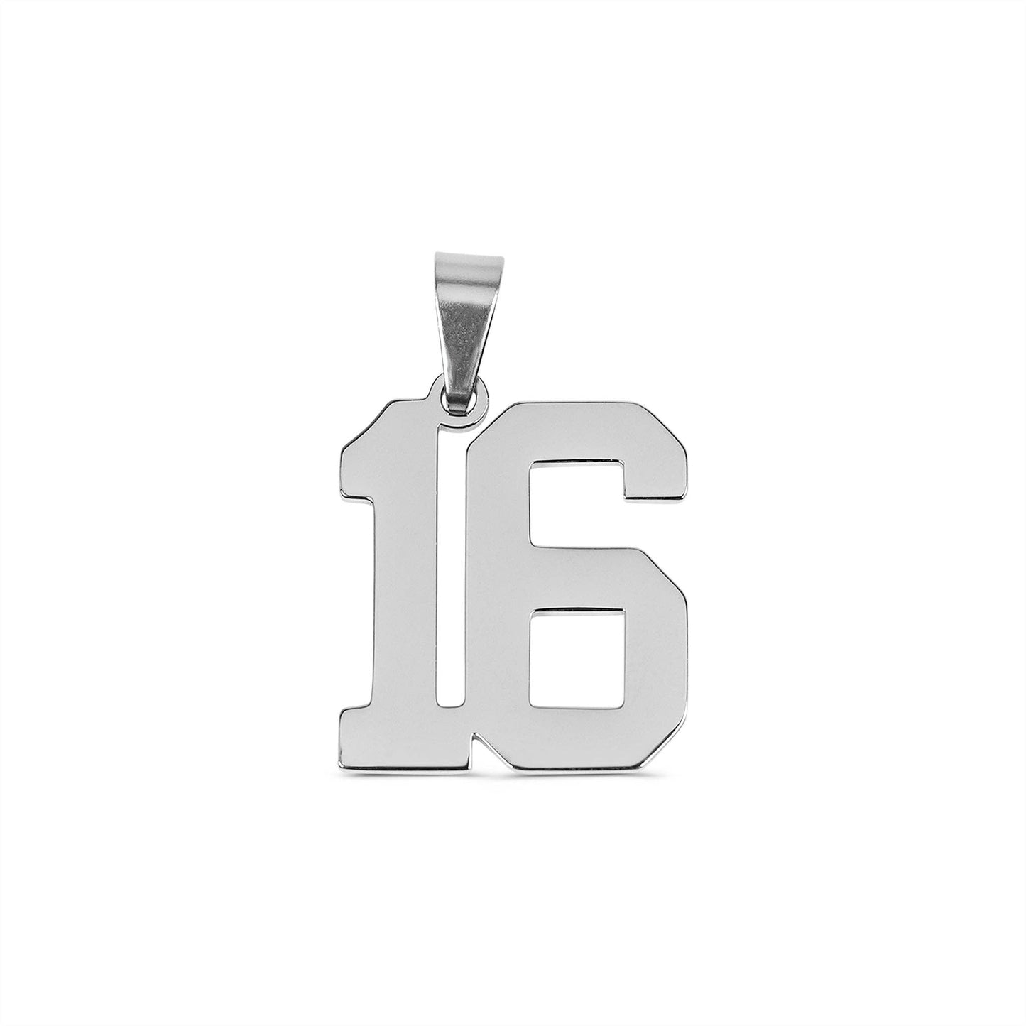 Stainless Steel Sport Number Pendants
