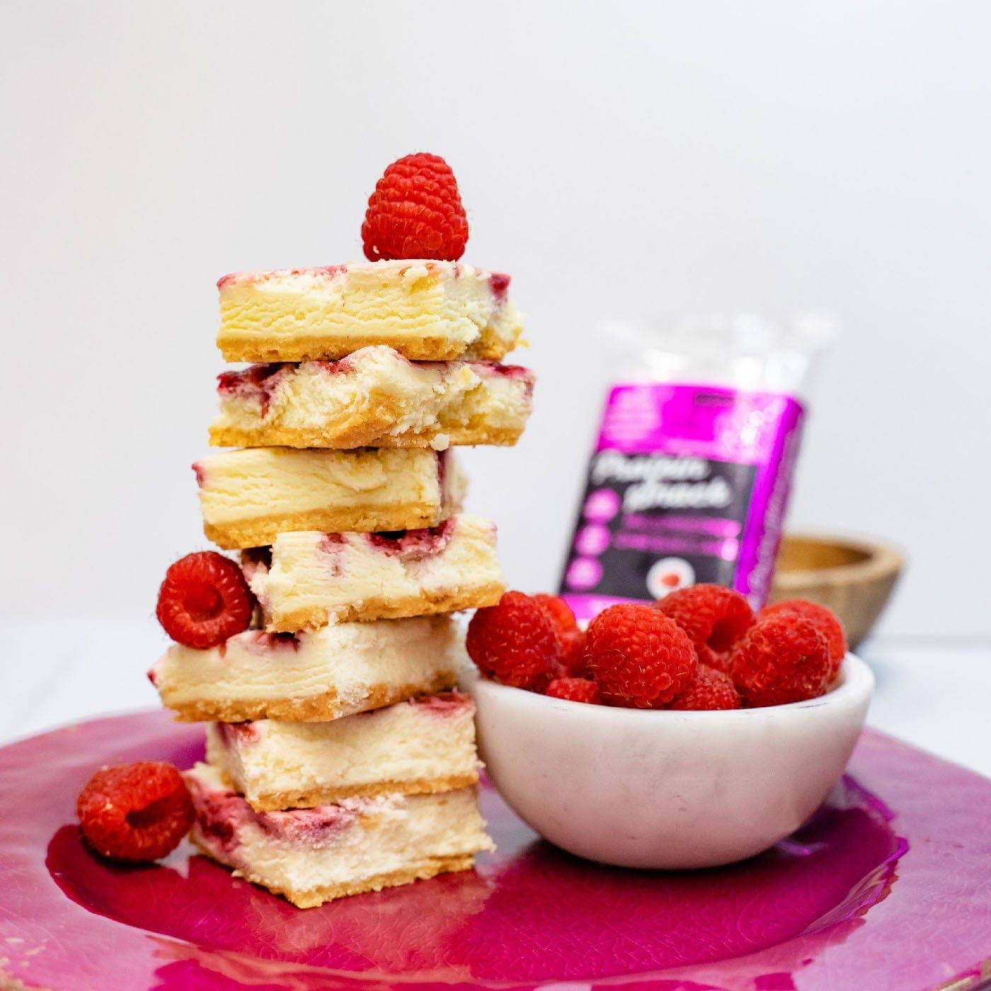 Gourmet Raspberry Protein Cheesecake (Keto)