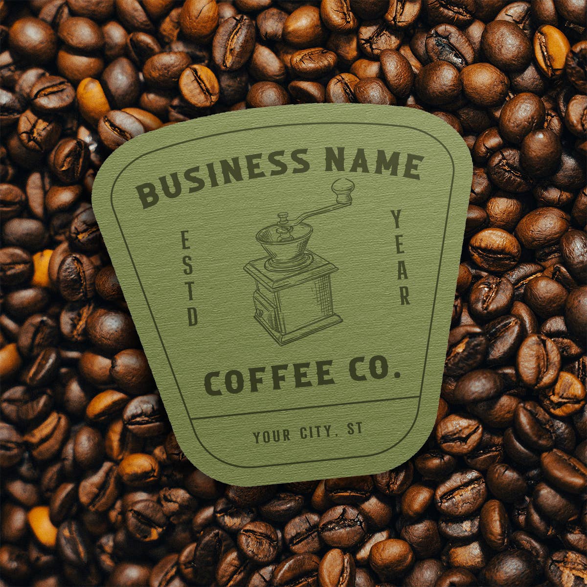 Retro Coffee Shop Sticker | Custom with Your City and State