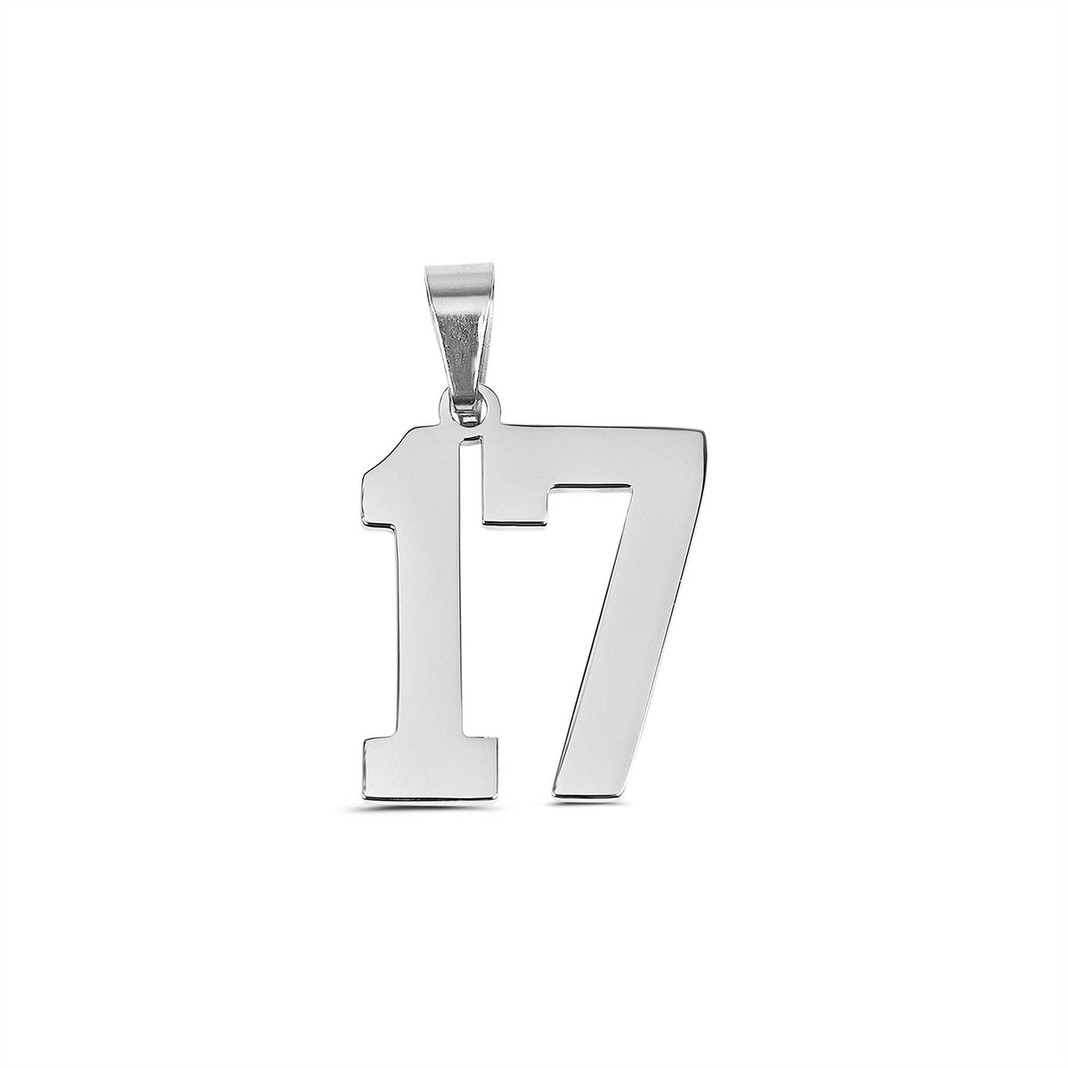 Stainless Steel Sport Number Pendants