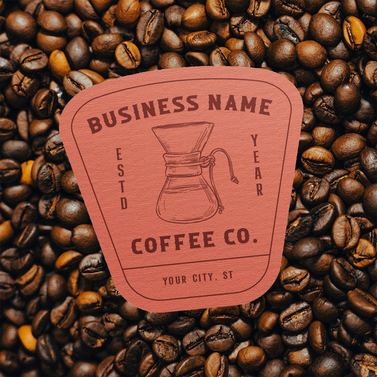 Retro Coffee Shop Sticker | Custom with Your City and State