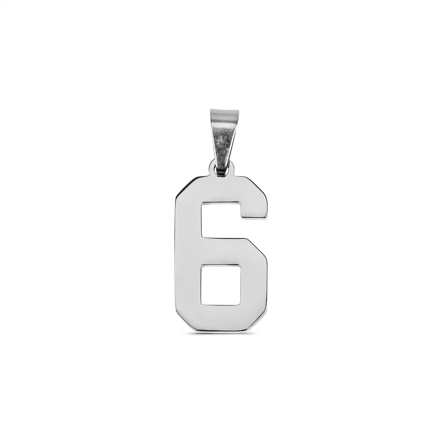 Stainless Steel Sport Number Pendants