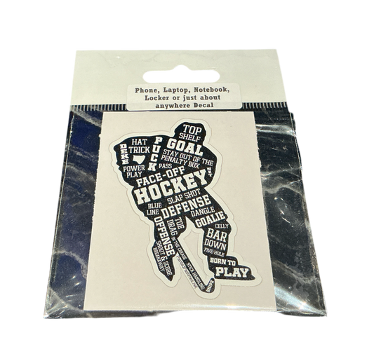 Hockey Player Sticker - Painted Past Times