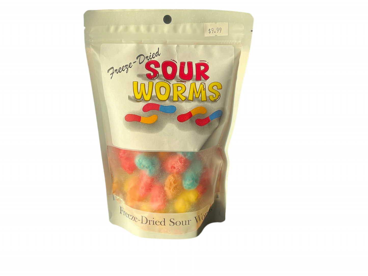 Freeze Dried Plain or Sour Worms (6x9 bag)
