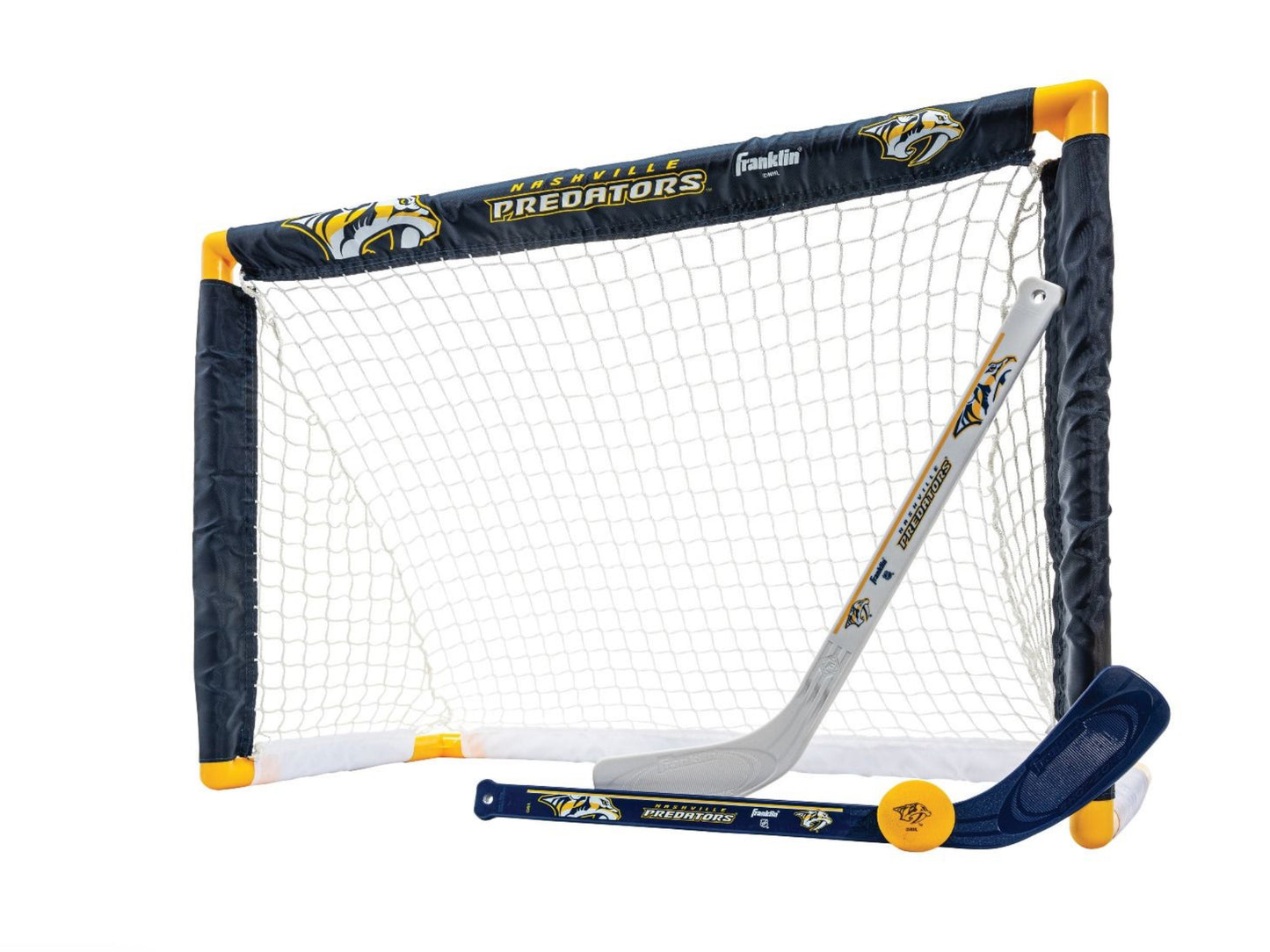 NHL Team Mini Hockey Goal, Stick, and Ball Set