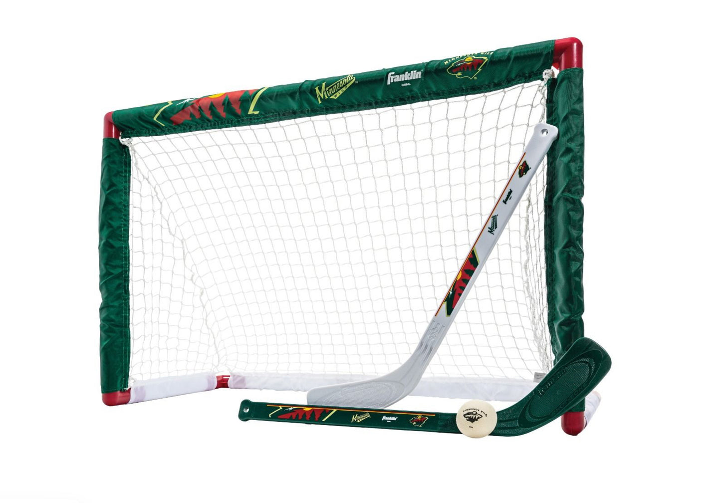 NHL Team Mini Hockey Goal, Stick, and Ball Set