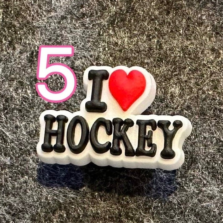 Pick your own Hockey theme shoe charms