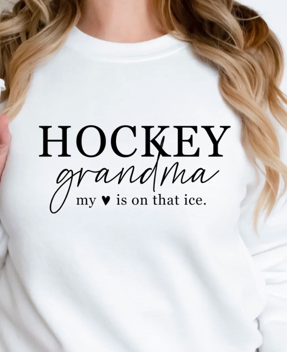 Hockey grandma crewneck