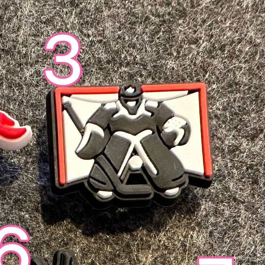 Pick your own Hockey theme shoe charms