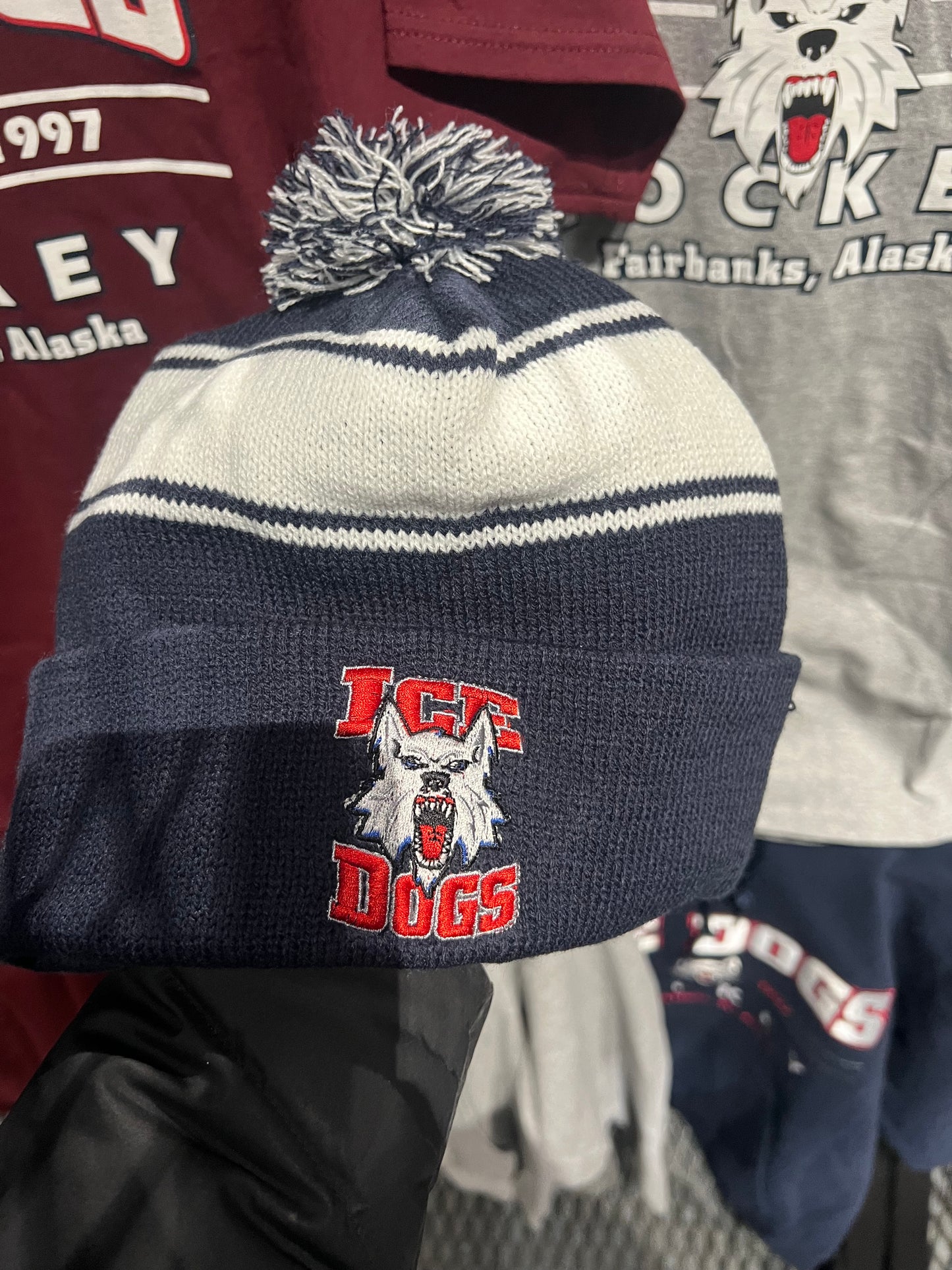 Ice Dogs Pom/Beanie Hats