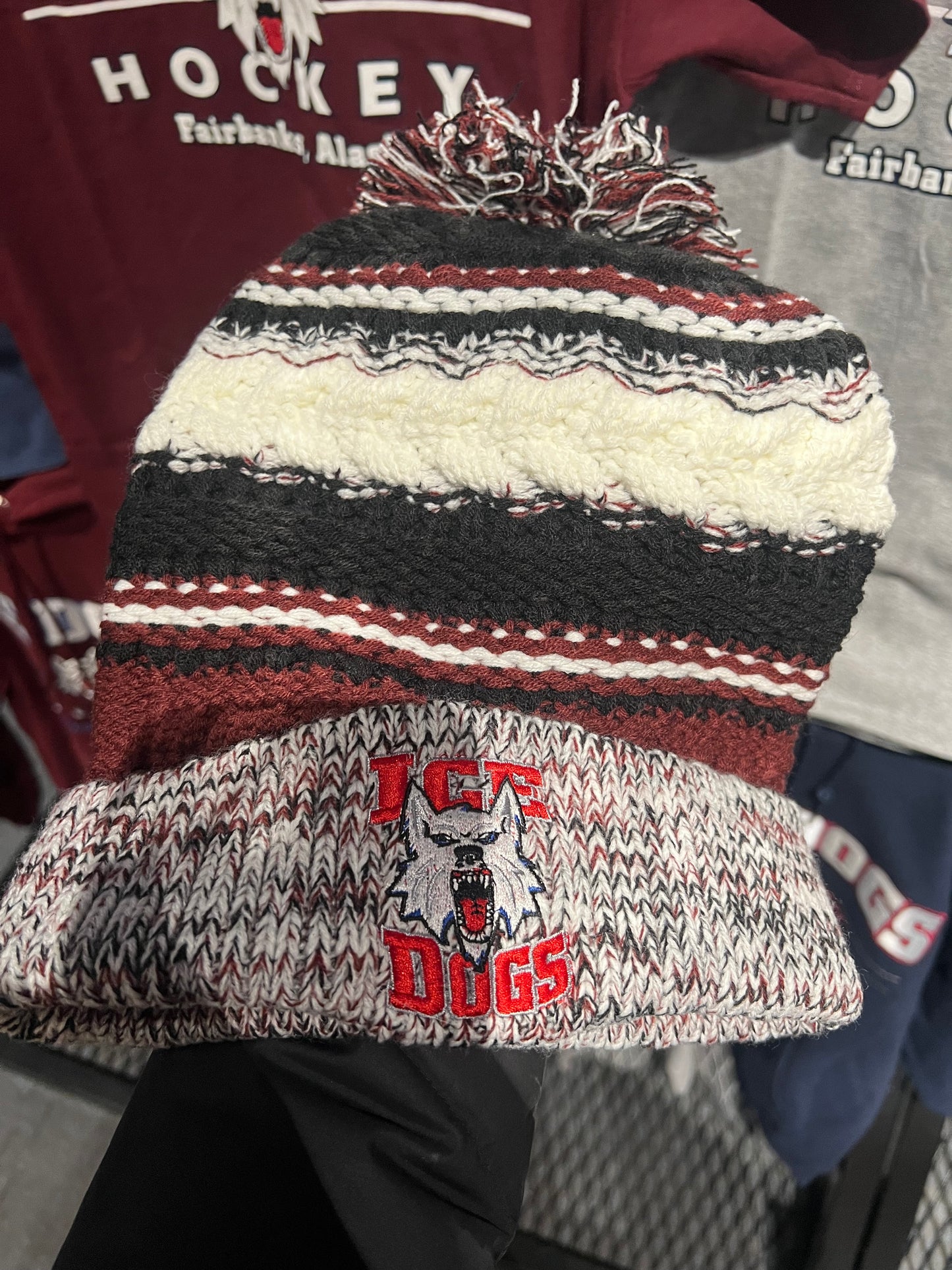 Ice Dogs Pom/Beanie Hats