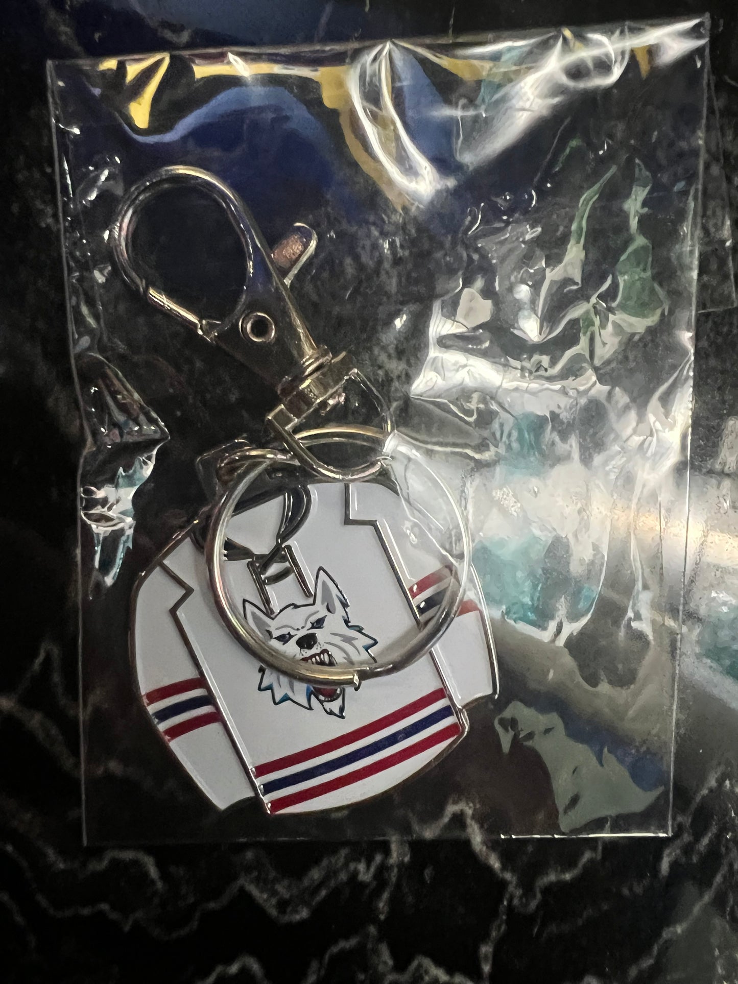 Ice dog keychain