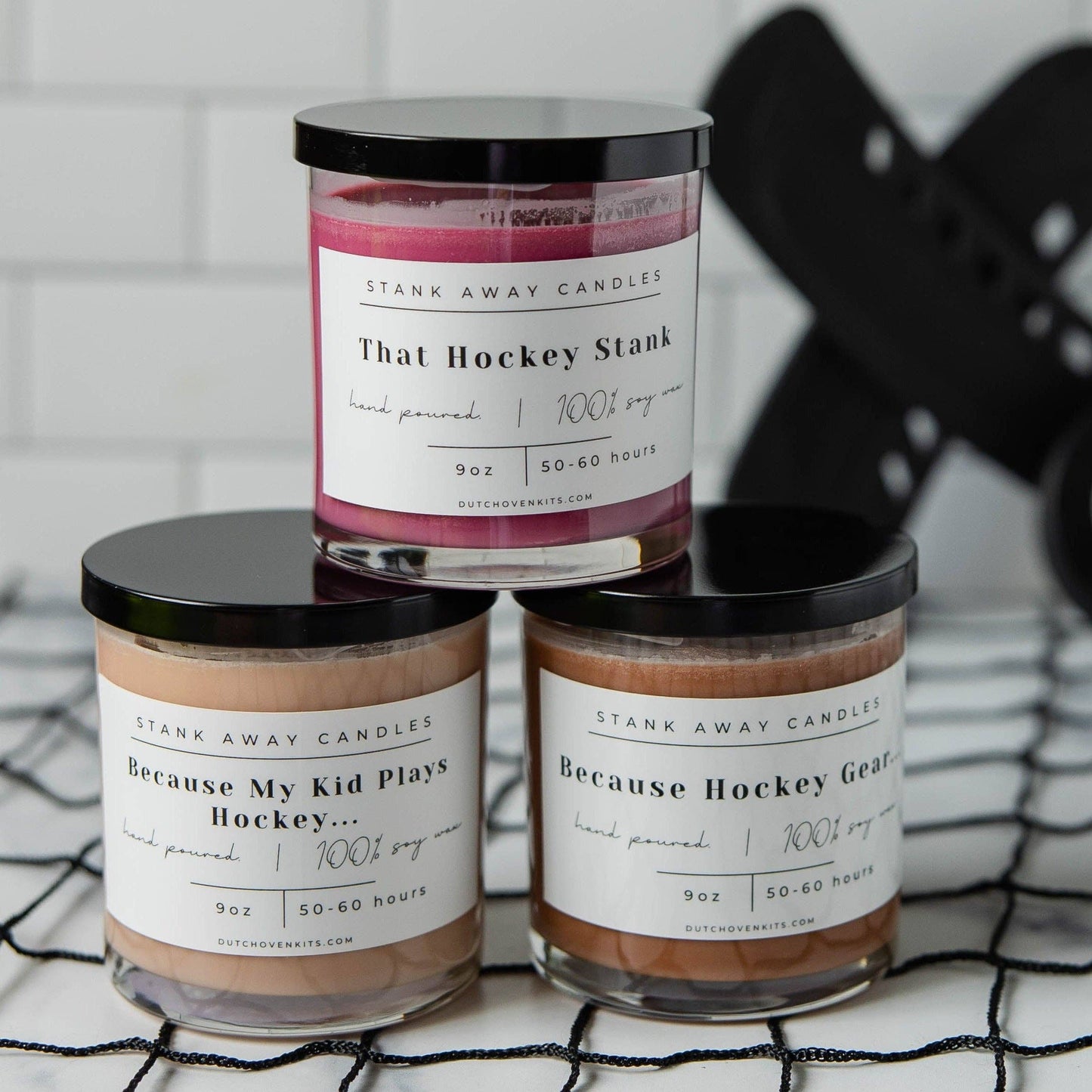 Natural Soy Wax Hockey Candles - Dirty Dangles Hockey