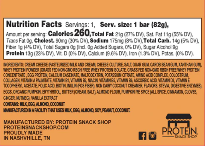 Keto Gourmet Pumpkin Pie Protein Cheesecake - SEASONAL ITEM