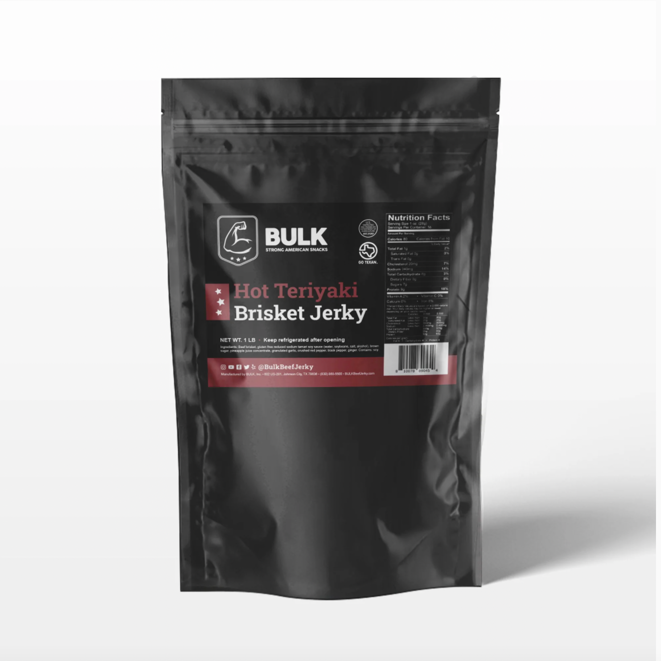 BULK Brisket Beef Jerky - All Natural