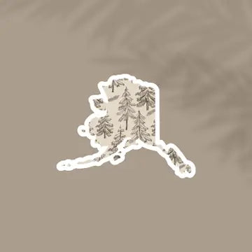 Alaska Pine Trees State Sticker