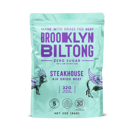 2oz Grass Fed Steakhouse Flavor Biltong Tender Jerky