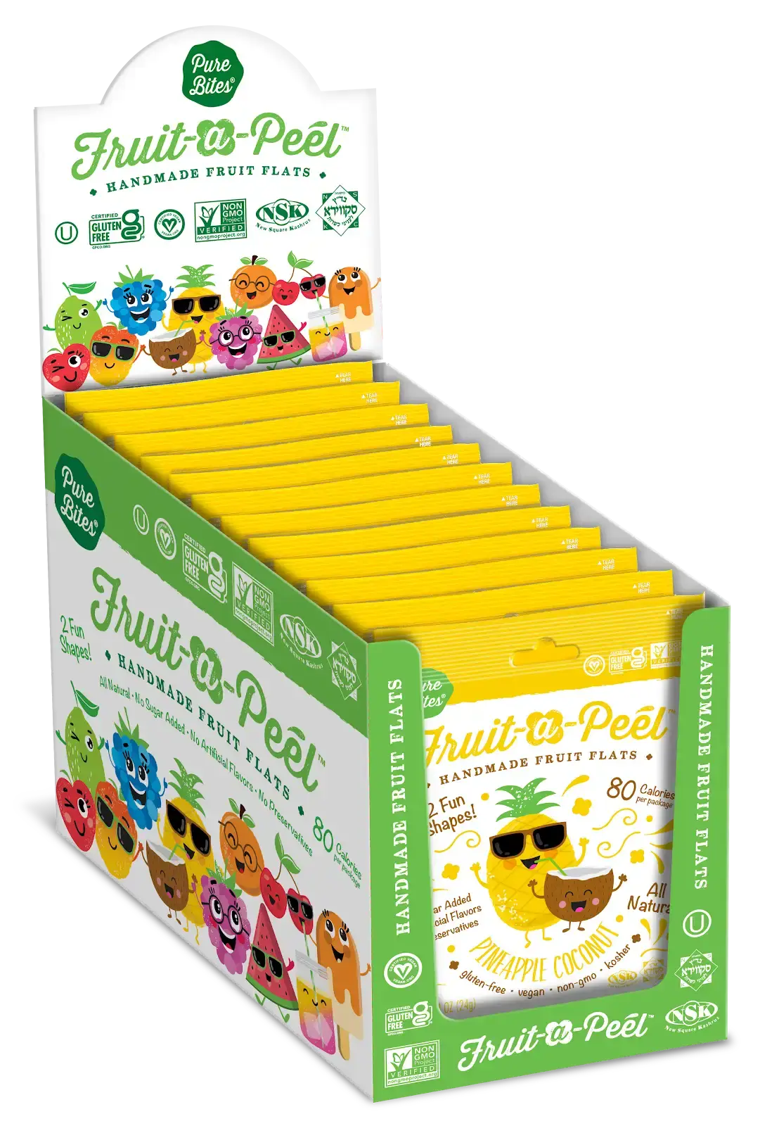 Fruit-a-Peel Pineapple Coconut Fruit Flats