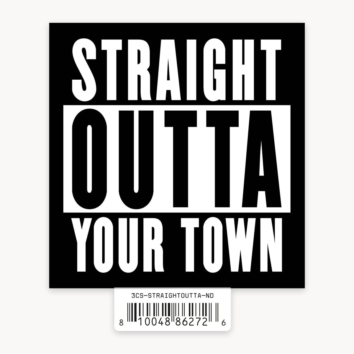 Straight Outta - 3" Name Drop Sticker