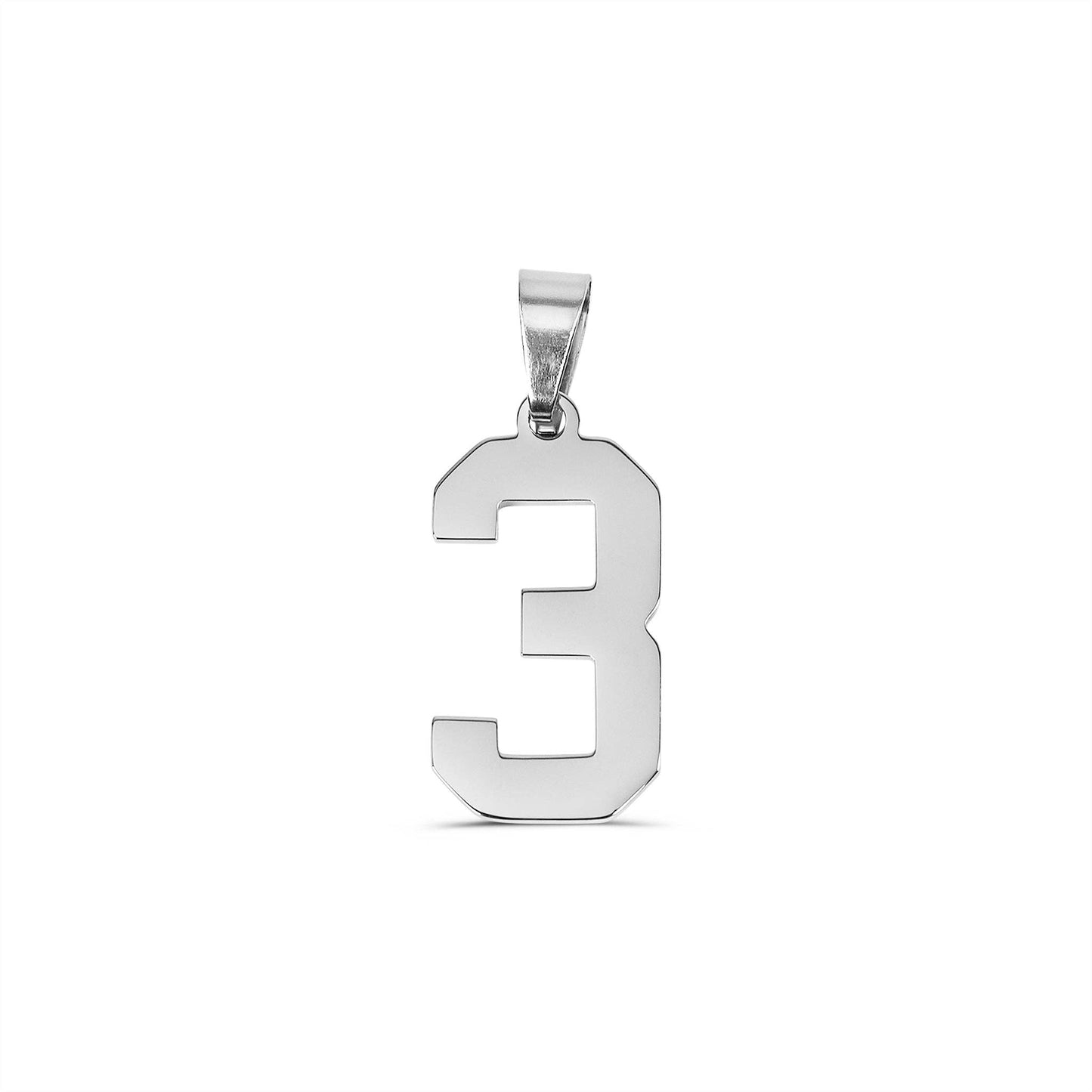 Stainless Steel Sport Number Pendants
