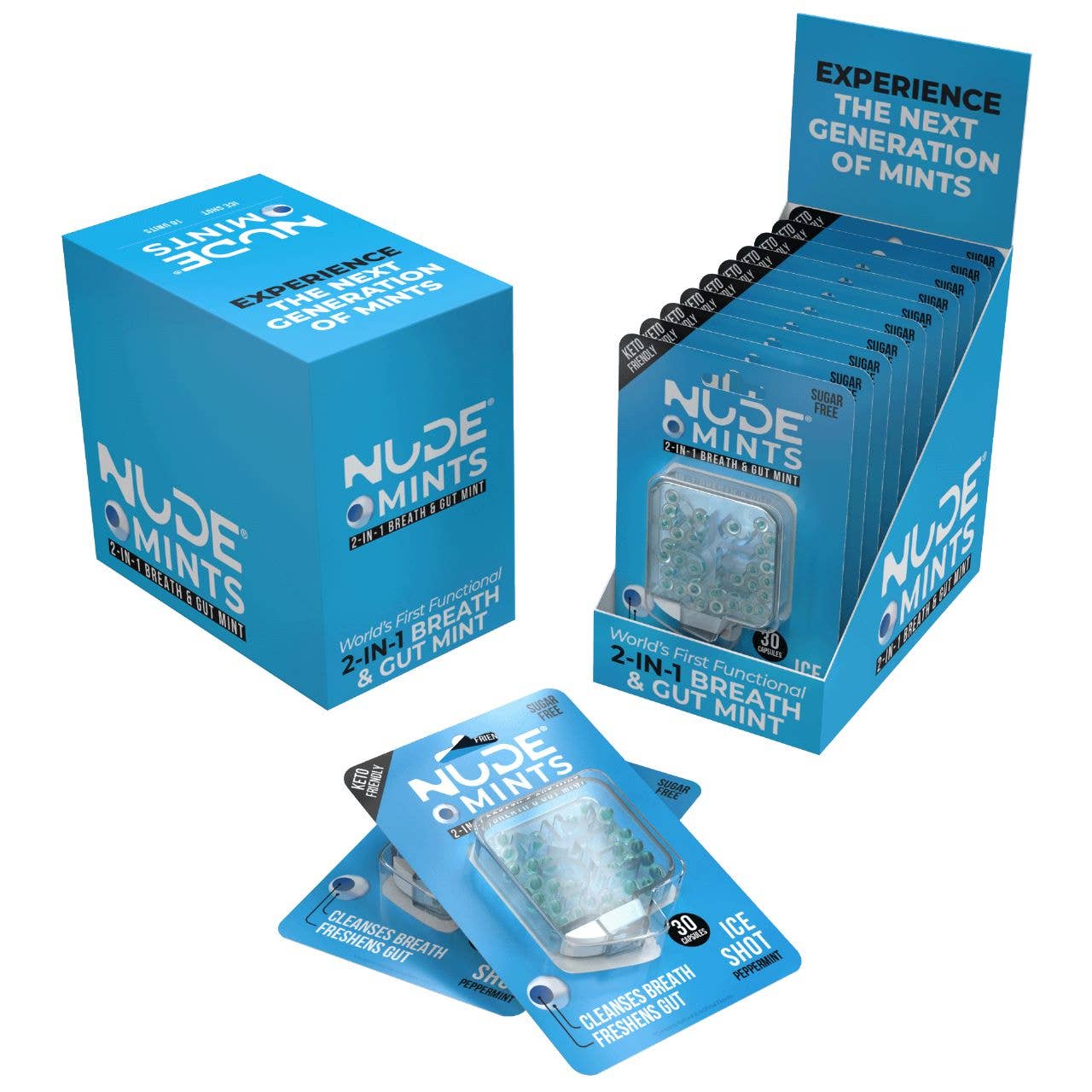 NUDE Mints - Concentrated Liquid Mint Capsules (Ice Shot)