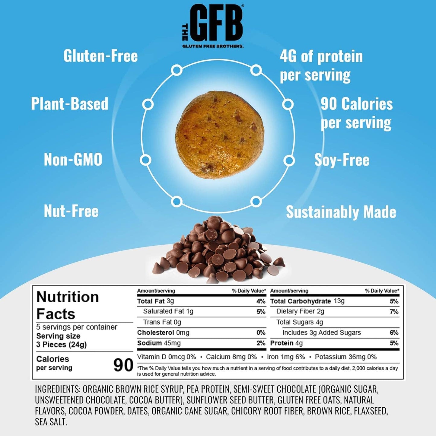Chocolate Chip Cookie Dough Bites (Nut Free)