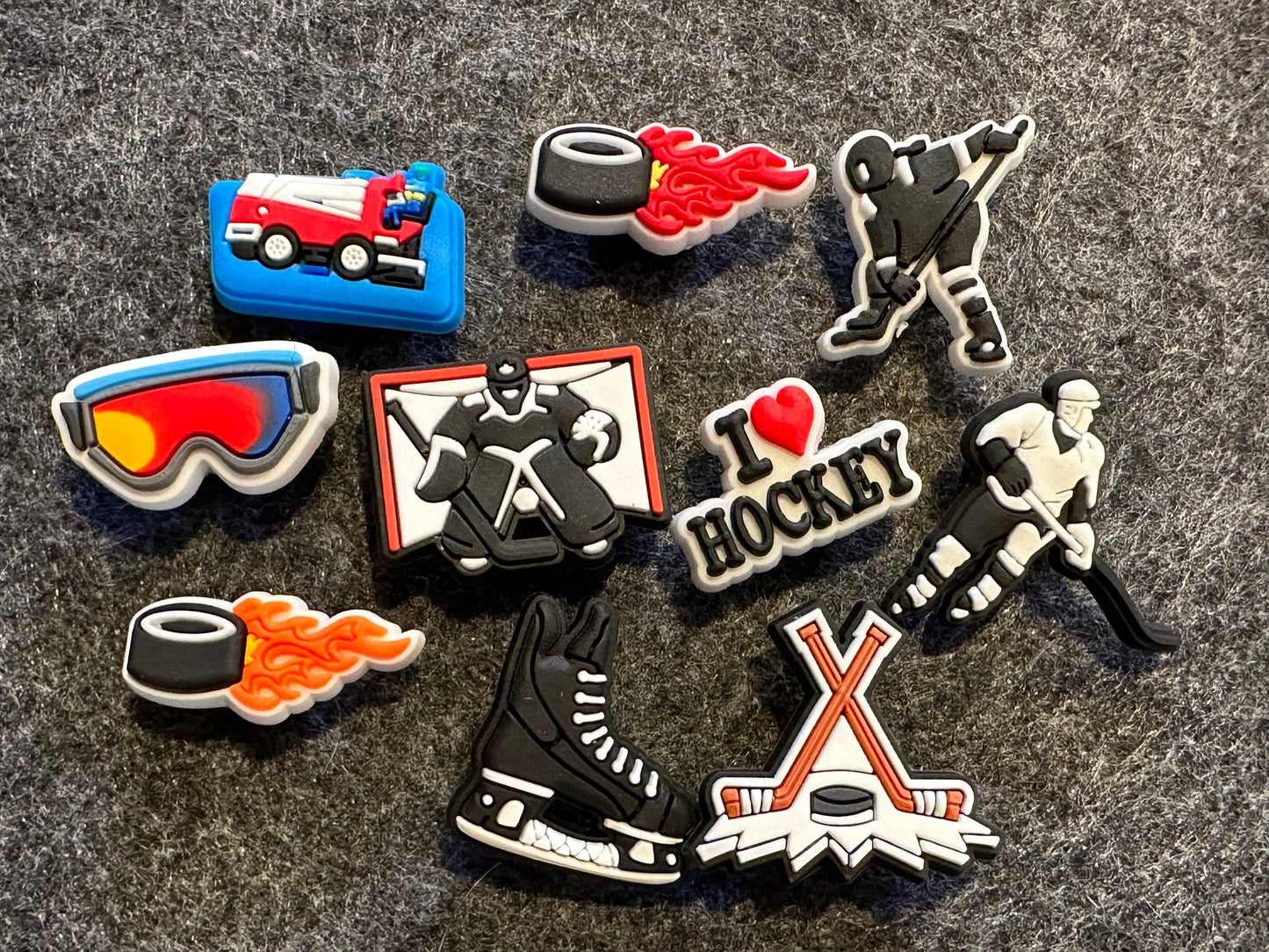Pick your own Hockey theme shoe charms