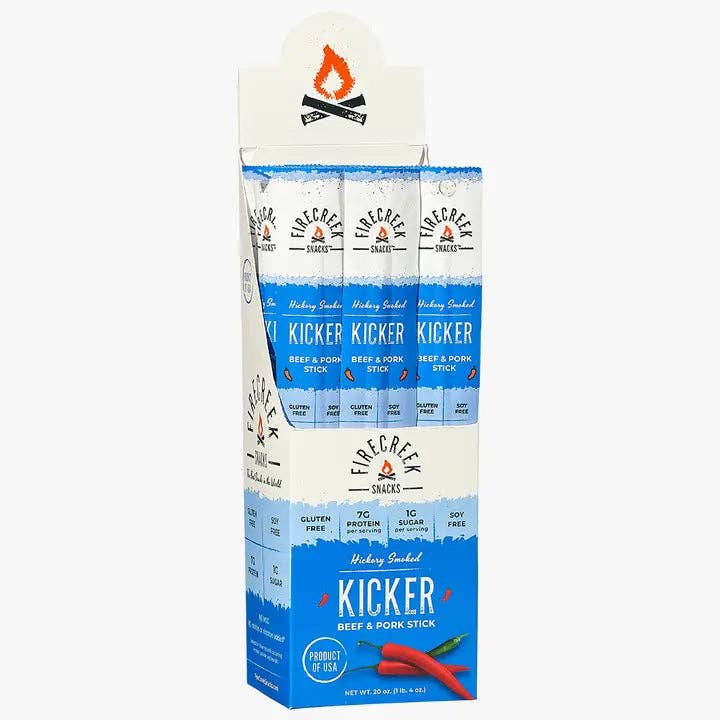 FireCreek Snacks Kicker Spicy Beef & Pork Meat Sticks – 20ct