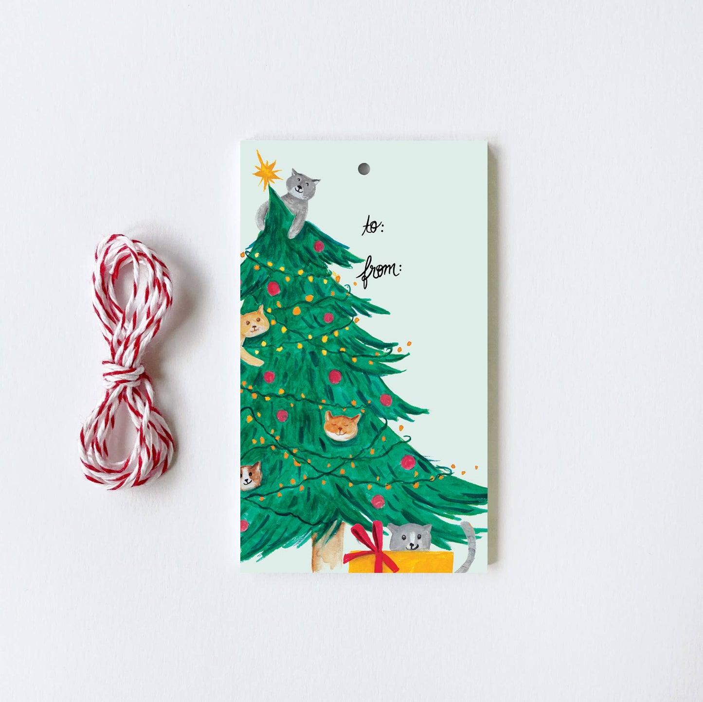 Gift Tags Cats in Tree