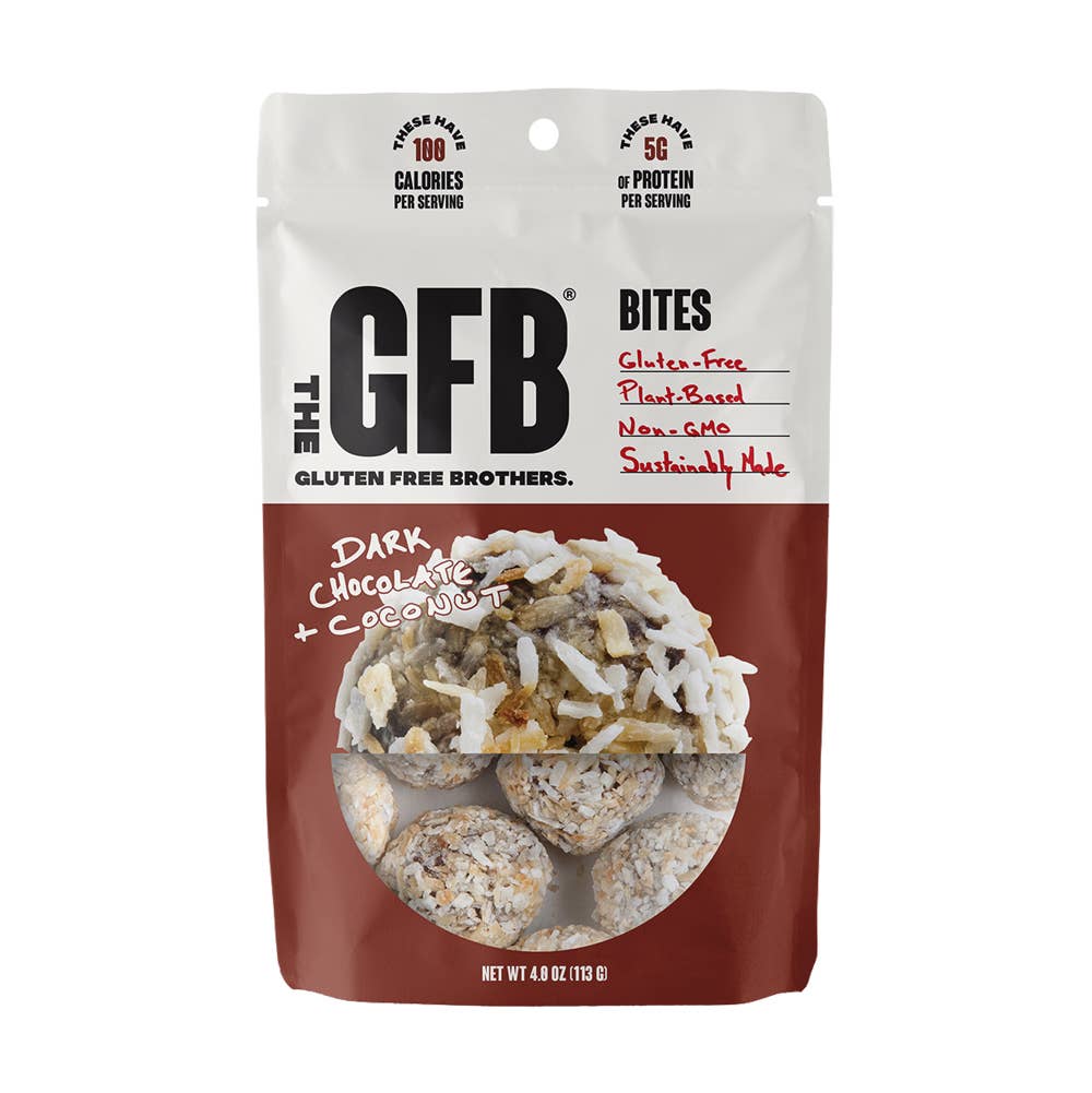 The GFB: Dark Chocolate Coconut Gluten Free Protein Bites