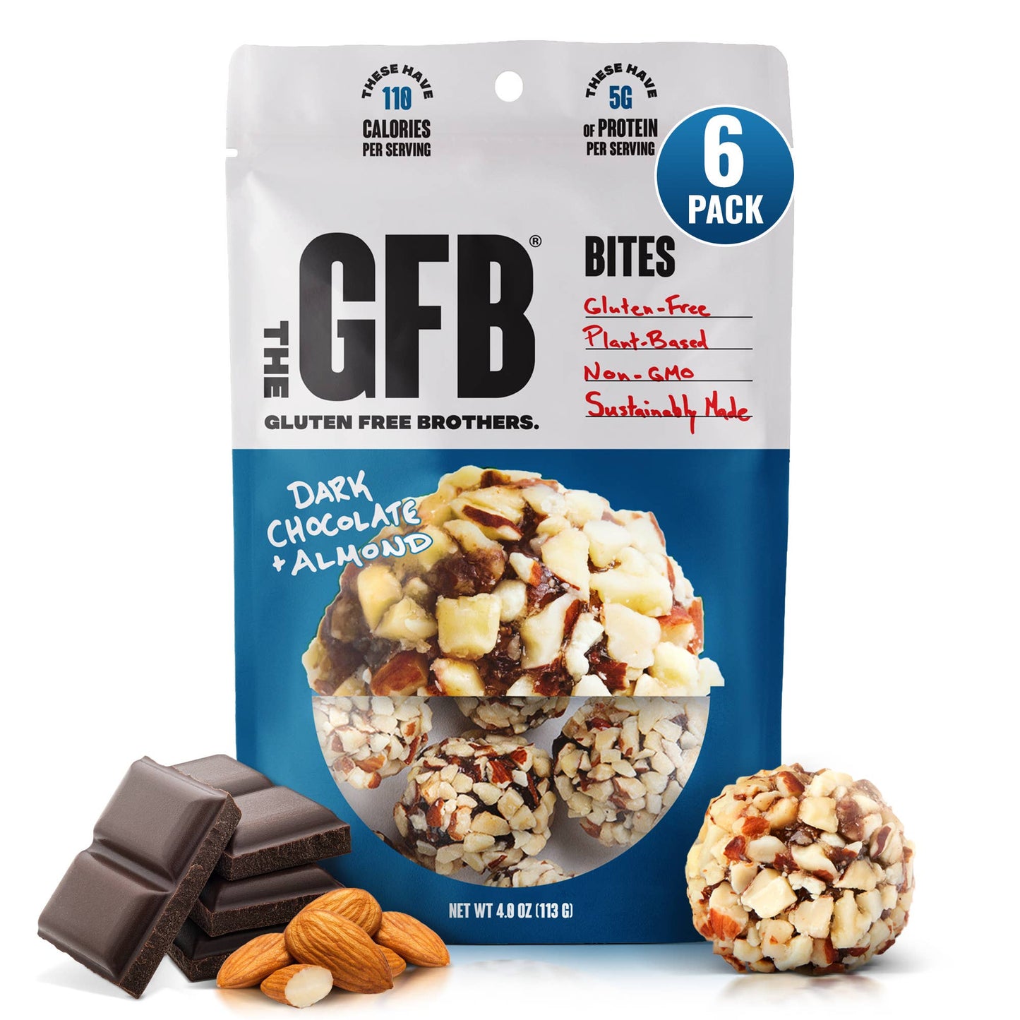 The GFB: Dark Chocolate Almond Protein Bites