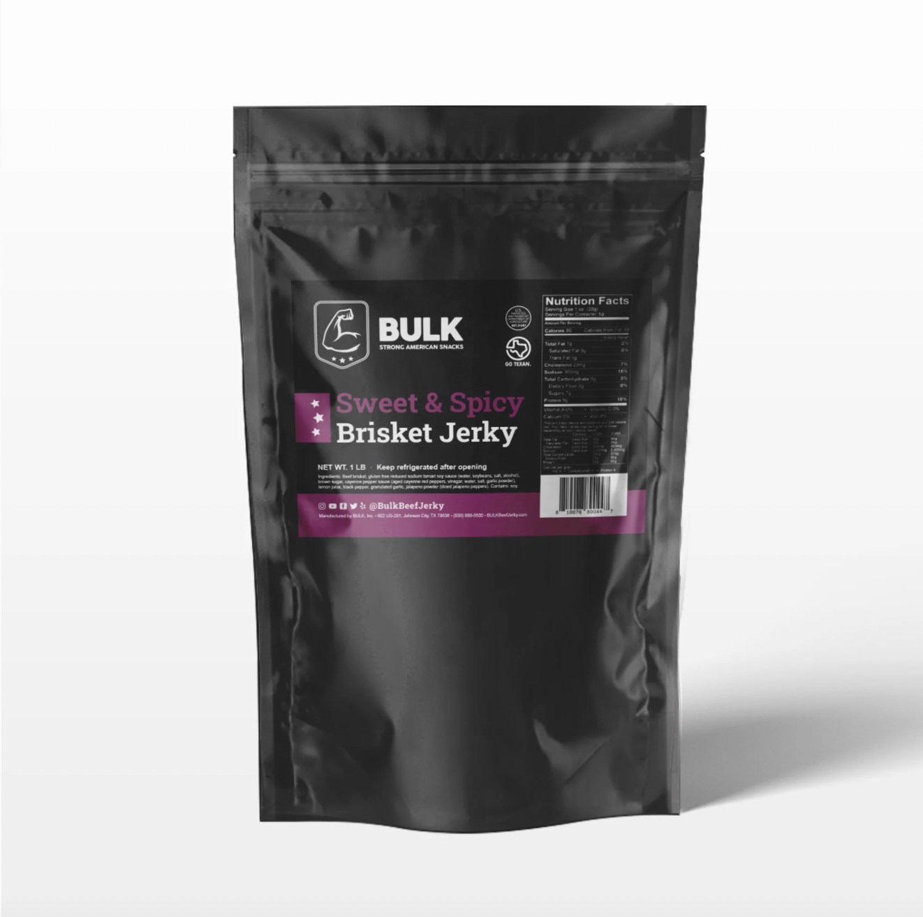 BULK Brisket Beef Jerky - All Natural