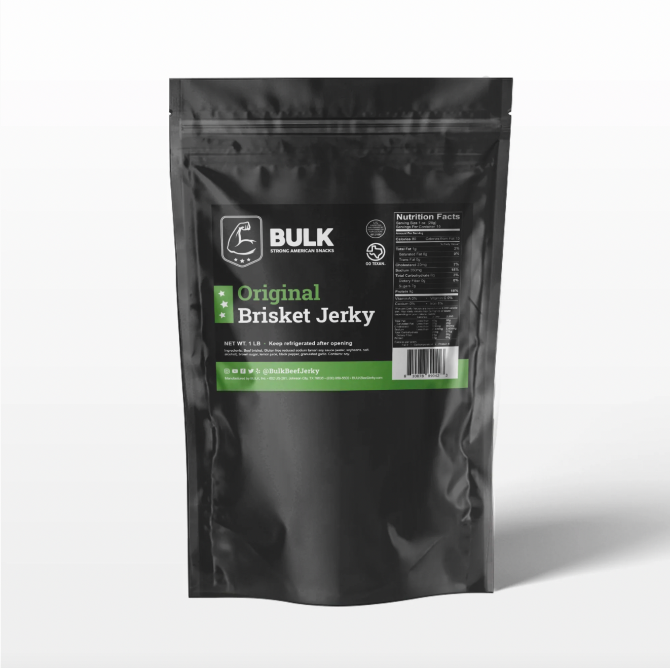 BULK Brisket Beef Jerky - All Natural