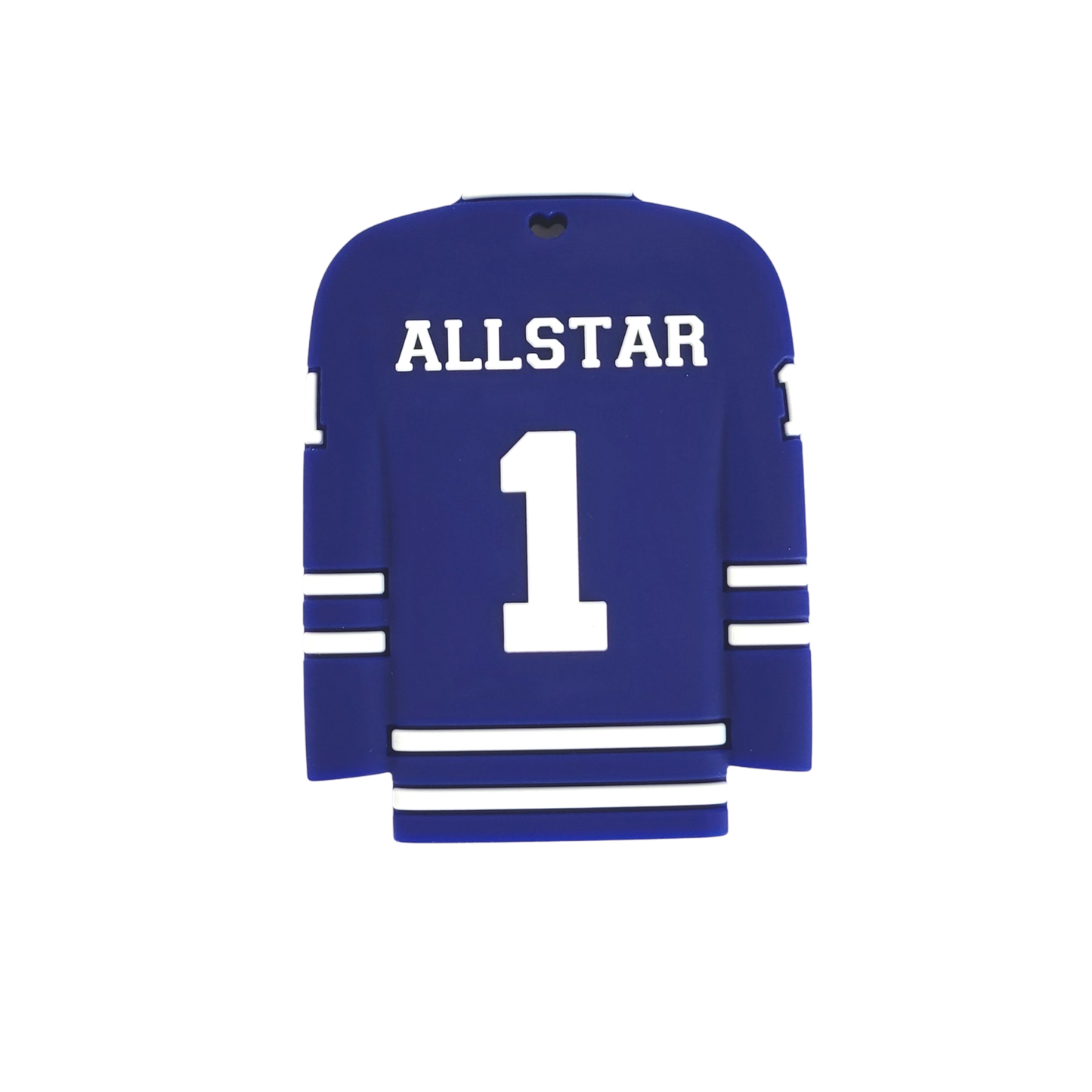 HOCKEY JERSEY Silicone Teether - Indigo Blue