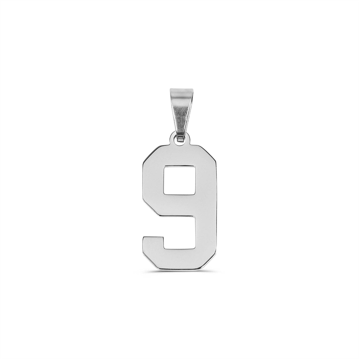 Stainless Steel Sport Number Pendants