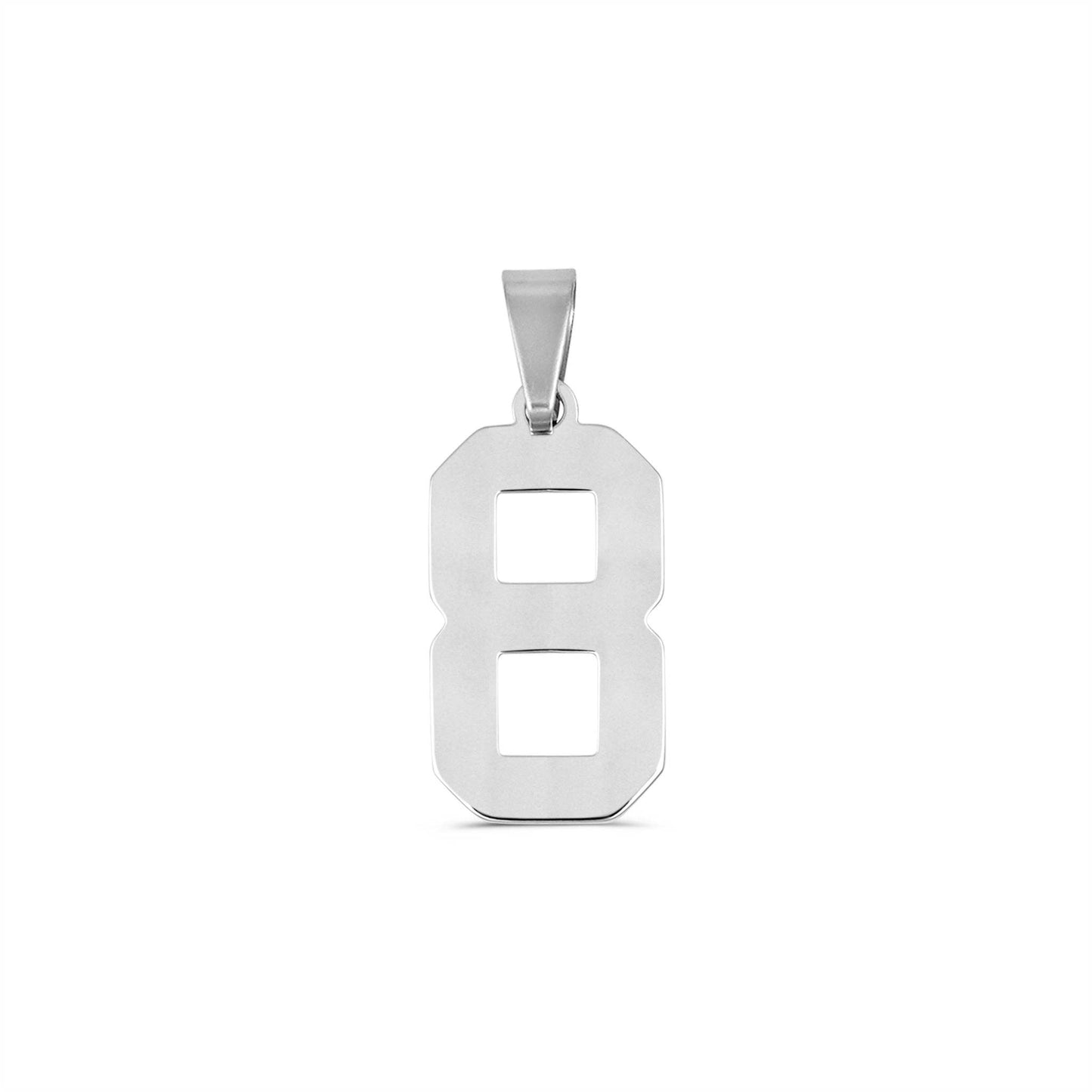 Stainless Steel Sport Number Pendants