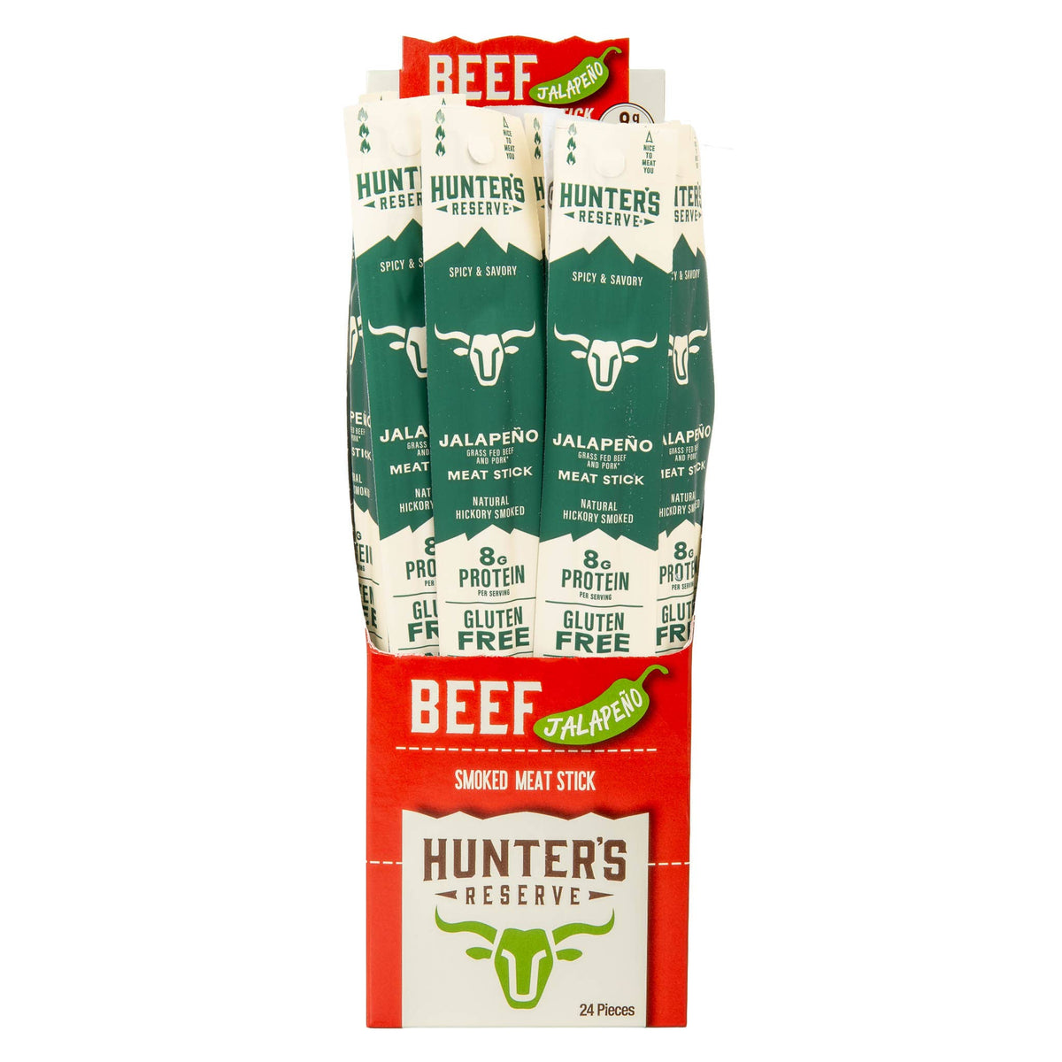 Jalapeño Grass Fed Beef Meat Sticks - 24 Pack
