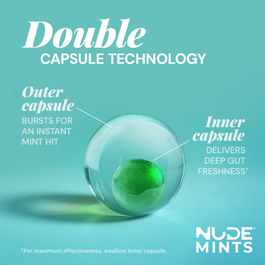 NUDE Mints - Double Action Liquid Mint Capsules (Spearmint)