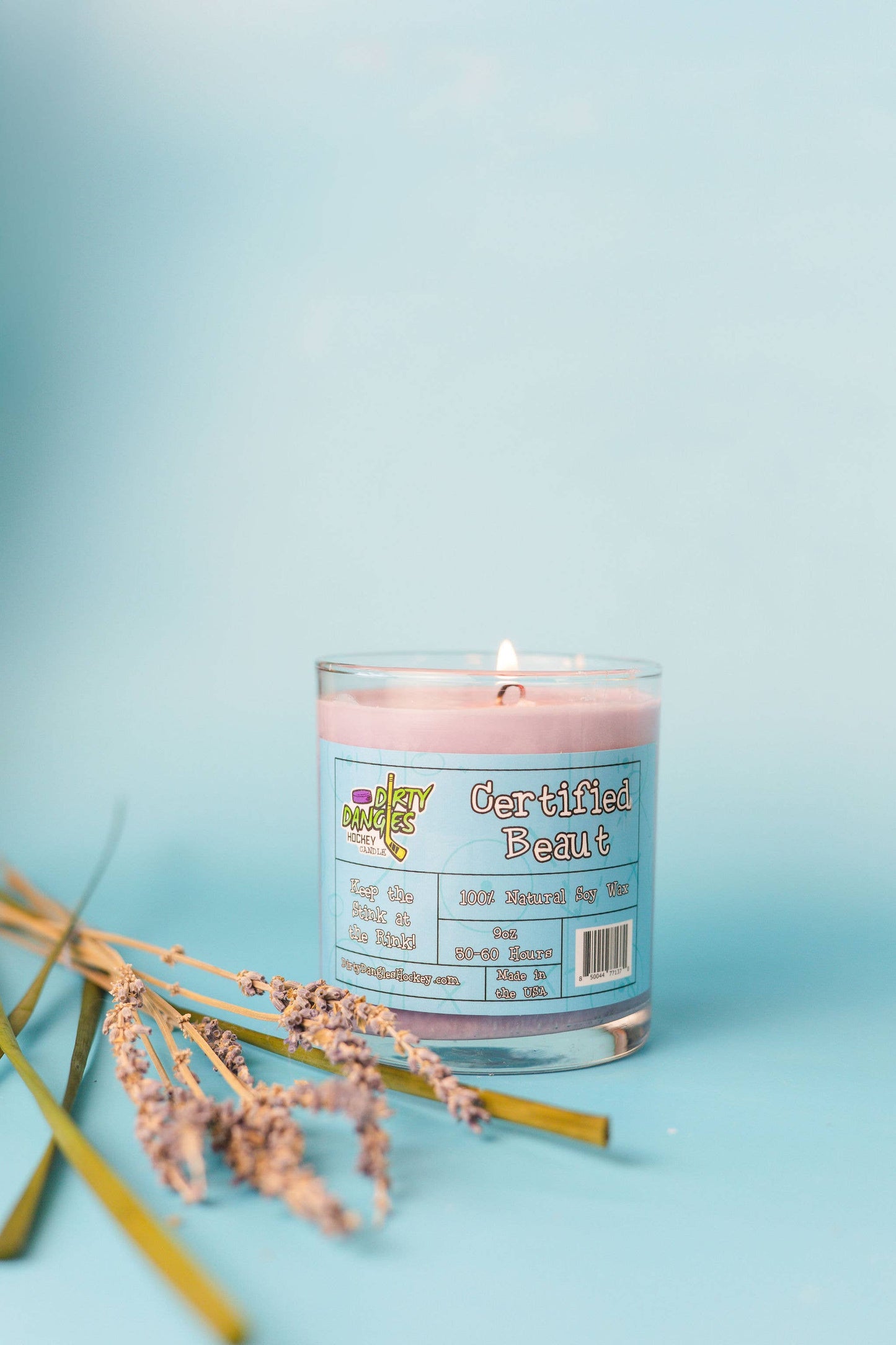 Dirty Dangles Hockey Candles - 9oz Jar Candles With Lid