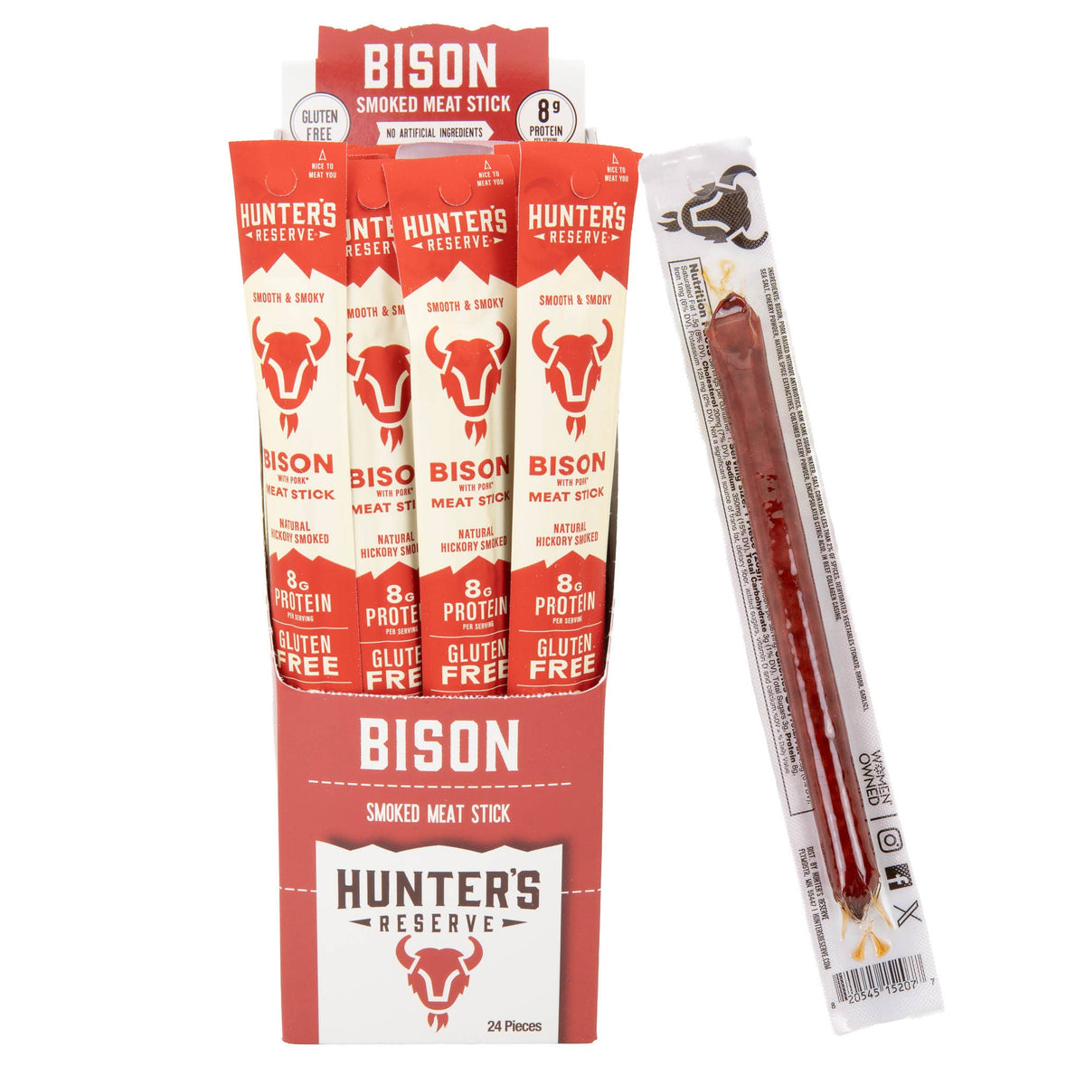 Bison Meat Sticks - 24 Pack
