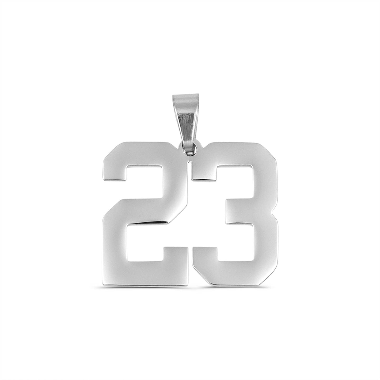 Stainless Steel Sport Number Pendants