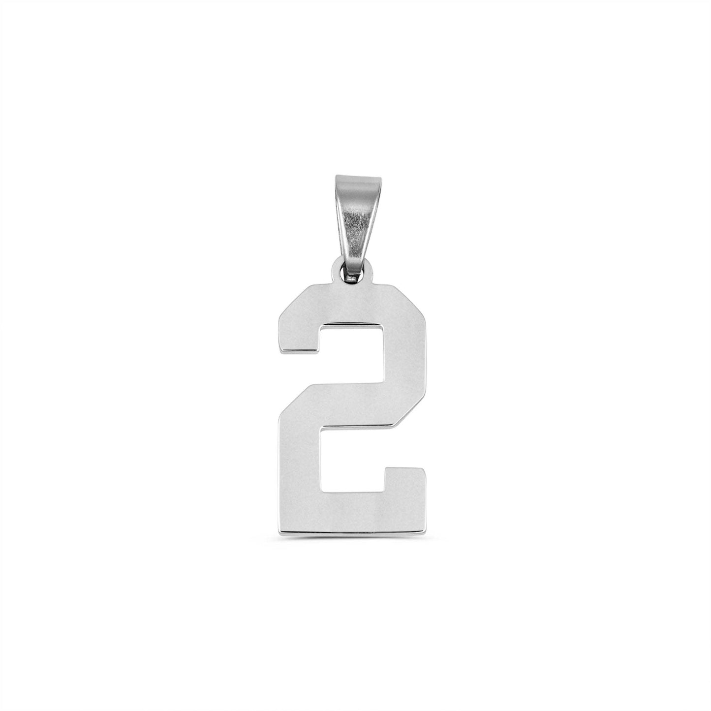 Stainless Steel Sport Number Pendants